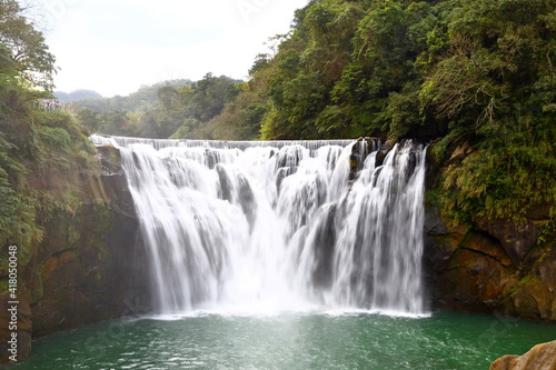 Shifen Waterfall  a waterfall located in Pingxi District  New Taipei City  Taiwan