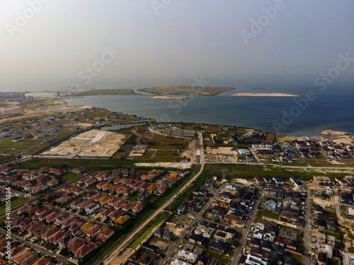 aerial view of the city