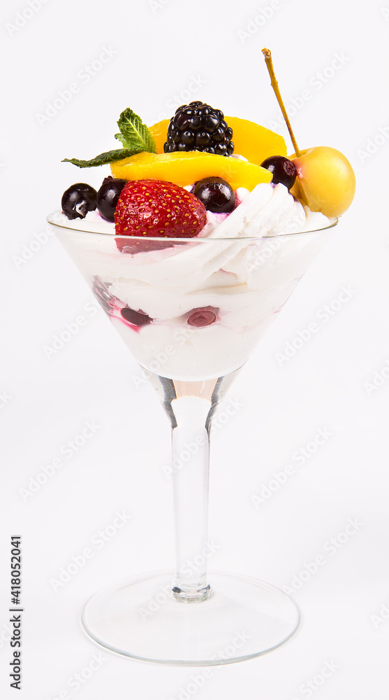 Ice cream with friut Ice cream with friut