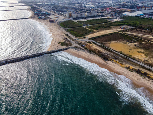 A view of the Atlantic Ocean from the lekki coast line, Lagos, Nigeria