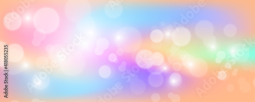 Bright holographic background with sparkles, vector illustration.