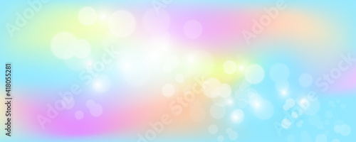 Bright holographic background with sparkles, vector illustration.