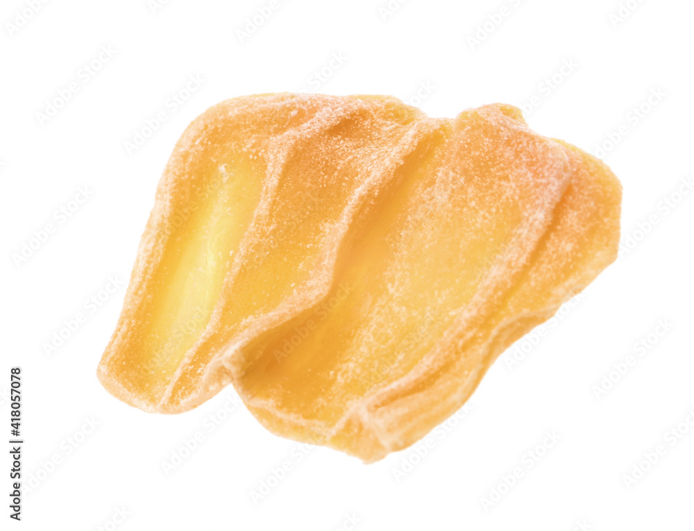 Sweet dried jackfruit slice isolated on white Sweet dried jackfruit slice isolated on white