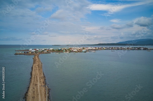 Aerial view of Bungin island, Sumbawa, West Nusa Tenggara, Indonesia photo