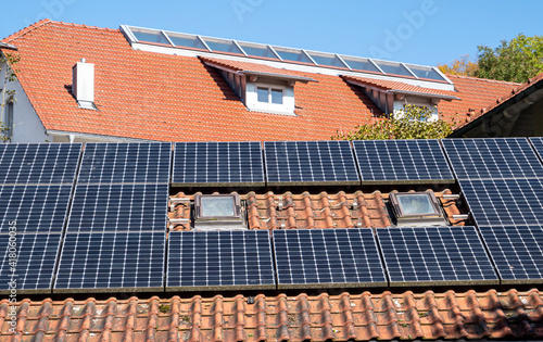 Solarpanel auf einem Dach