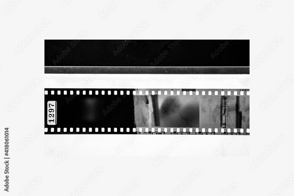 (35 mm.)Vintage film frame.With black space.film camera.