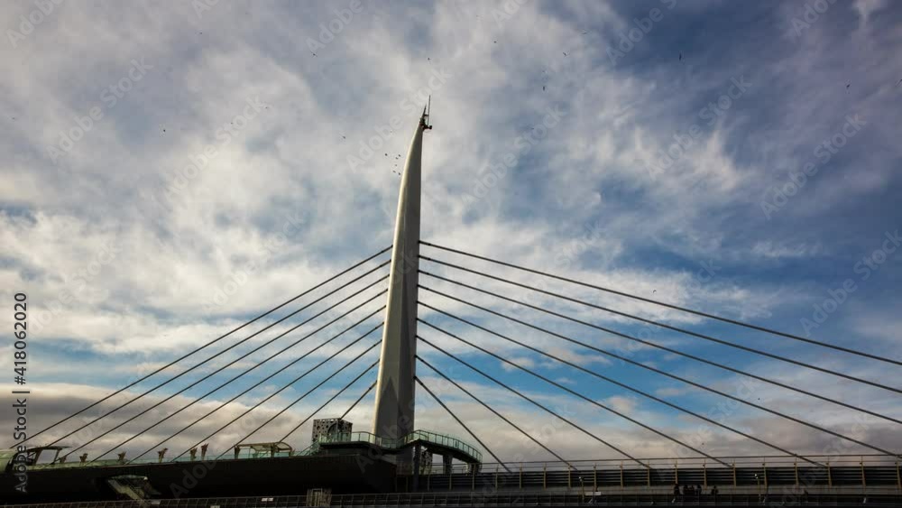 Tourists and local people sit and watch the beautiful Golden Horn under the new Golden Horn ( Halic ) metro bridge in Istanbul city. Tourists and local people sit and watch the beautiful Golden Horn under the new Golden Horn ( Halic ) metro bridge in Istanbul city.
