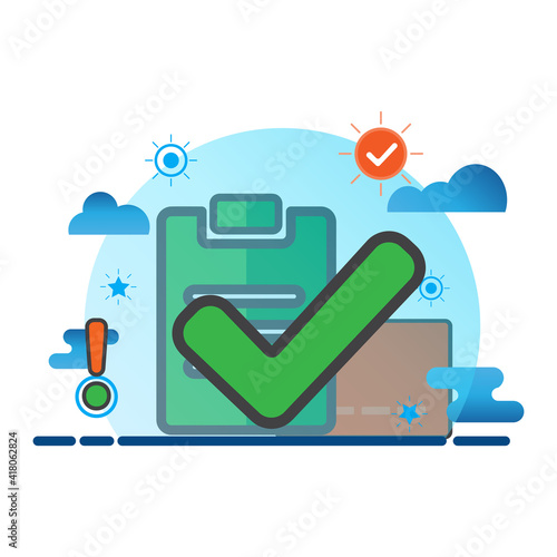 checkmark illustration. Flat vector icon. can use for  icon design element ui  web  mobile app.