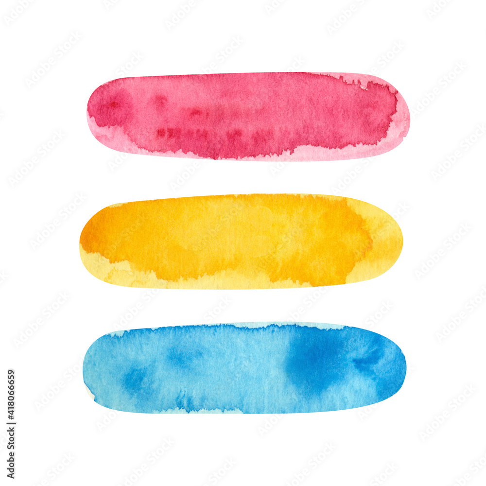 Pansexual pride - watercolor clipart. LGBT art, rainbow clipart for ...