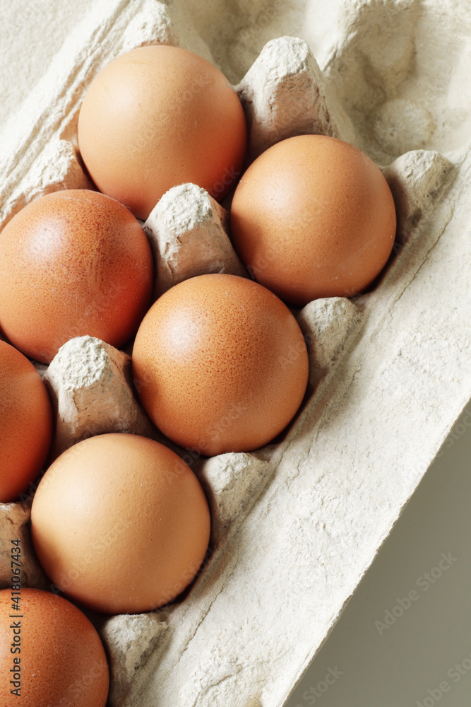 fresh brown eggs in carton box fresh brown eggs in carton box