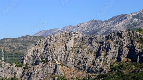 summer mountains in Omis Croatia 