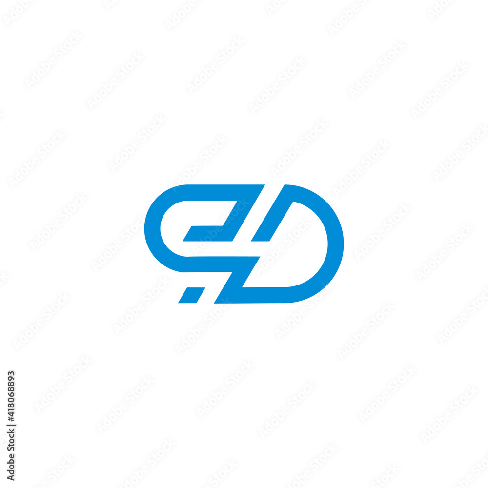 letter ed simple linear geometric design logo vector letter ed simple linear geometric design logo vector