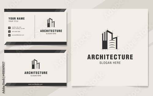 Modern architecture abstract logo template 