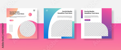 Travel social media post template banner