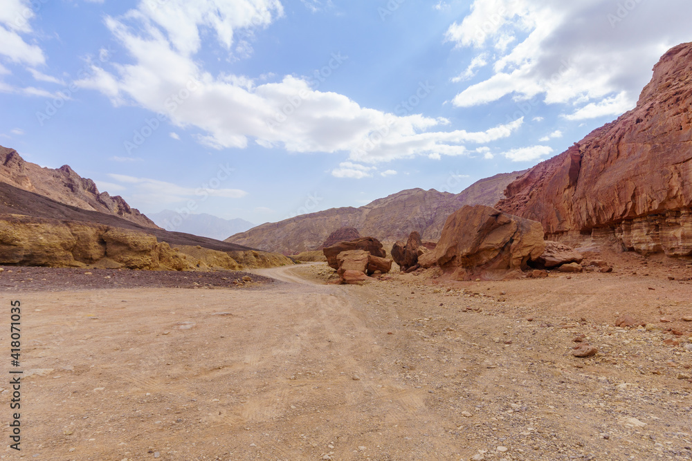 Nahal Amram (desert valley) and the Arava desert landscape