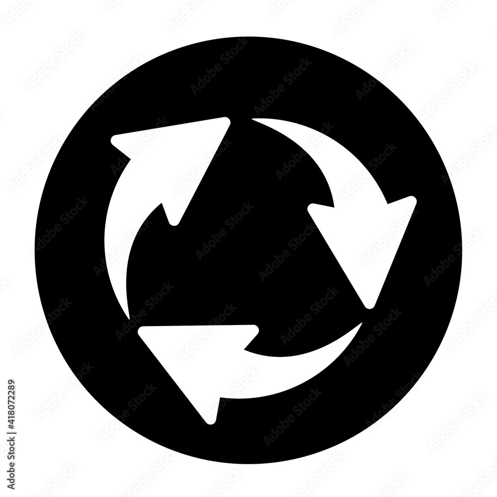 Recycling symbol, web and computer icon Recycling symbol, web and computer icon
