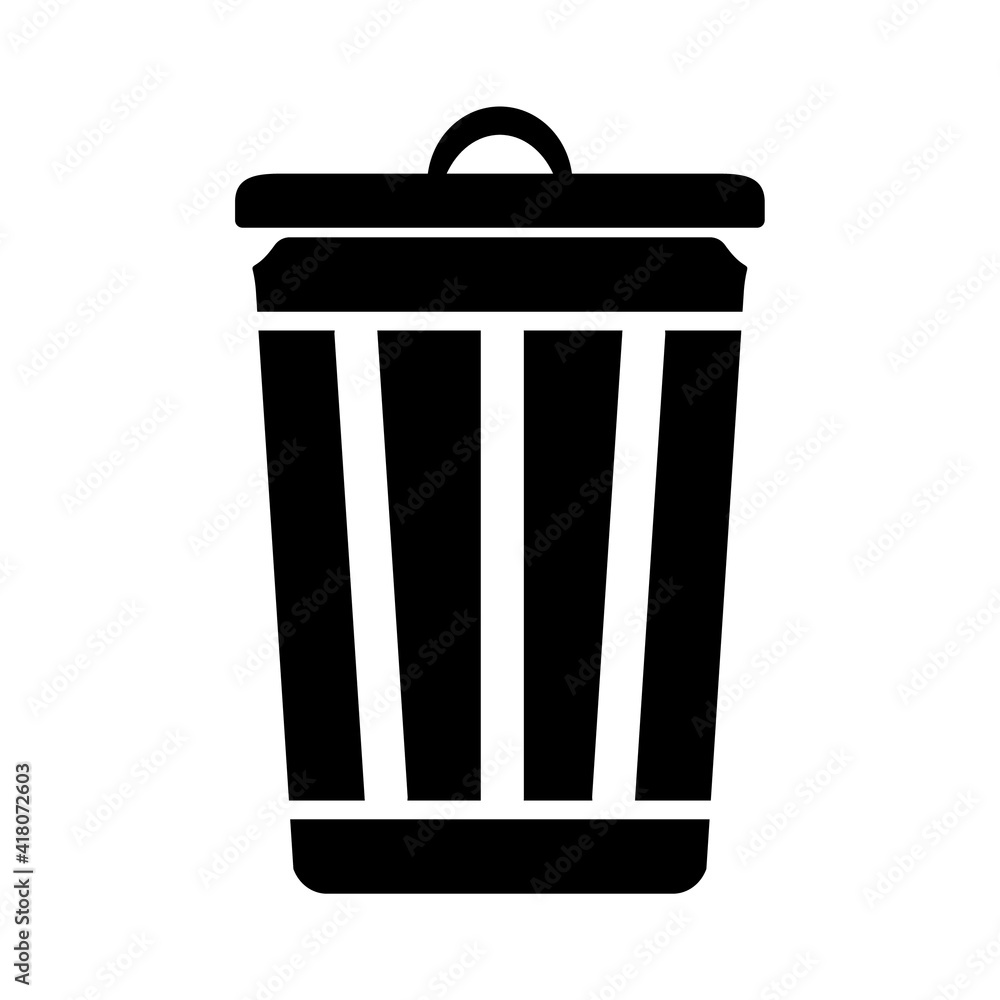Trash box symbol, web and computer icon Trash box symbol, web and computer icon