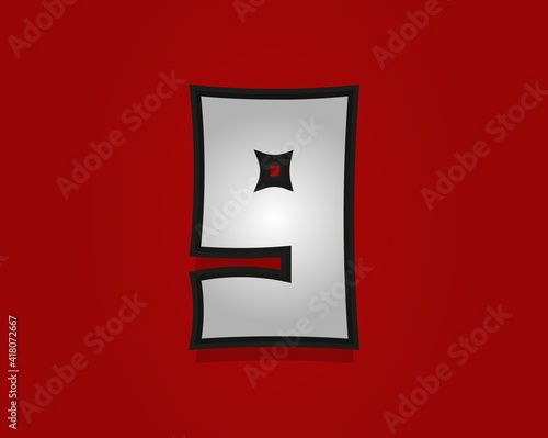 9 number Rock & Roll font. Classic, retro vintage 1970s design. Vector font for rock music poster, vintage label and more