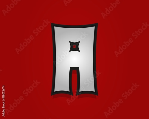 A letter Rock & Roll font. Classic, retro vintage 1970s design. Vector font for rock music poster, vintage label and more