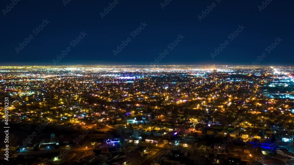 Night Timelapse neighborhood zooming shot Night Timelapse neighborhood zooming shot