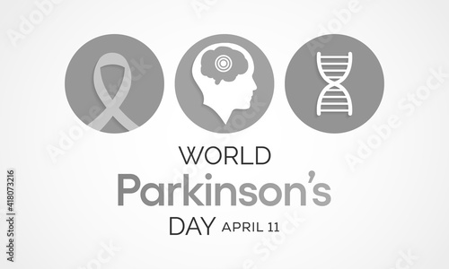 Vector illustration on the theme of World Parkinson's  disease (PD) day observed each year on April 11th across the globe.