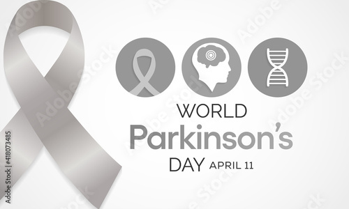 Vector illustration on the theme of World Parkinson's  disease (PD) day observed each year on April 11th across the globe.