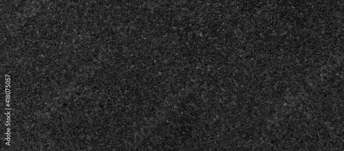 Panorama of Black Cement and gravel floor texture and background seamless
