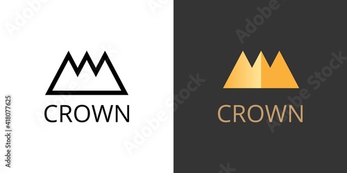 Vector flat icons of King Crown