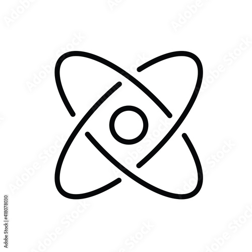 atom icon of scientist for education