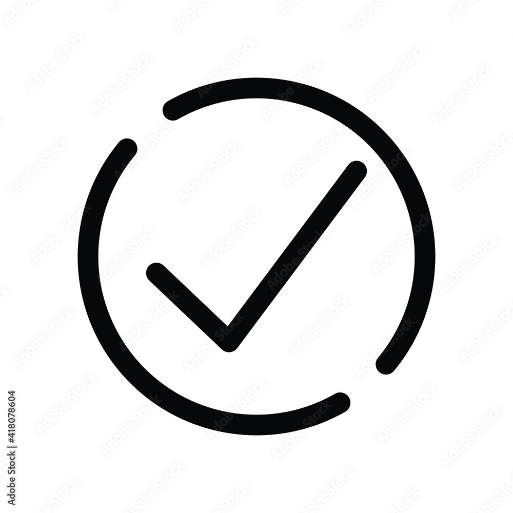 right and correct icon, confirmation or acceptable sign right and correct icon, confirmation or acceptable sign