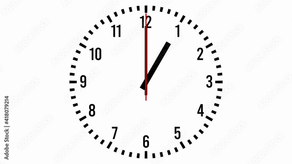 12h in 1 minute with Second Analog Clock 12h in 1 minute with Second Analog Clock
