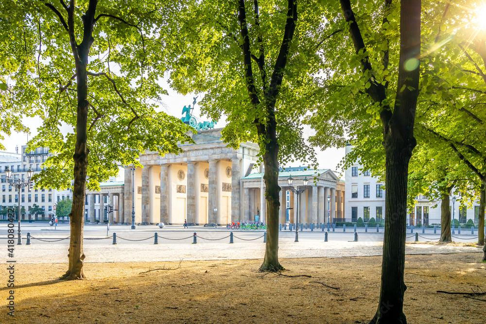 Brandenburg gate in summer day, Berlin