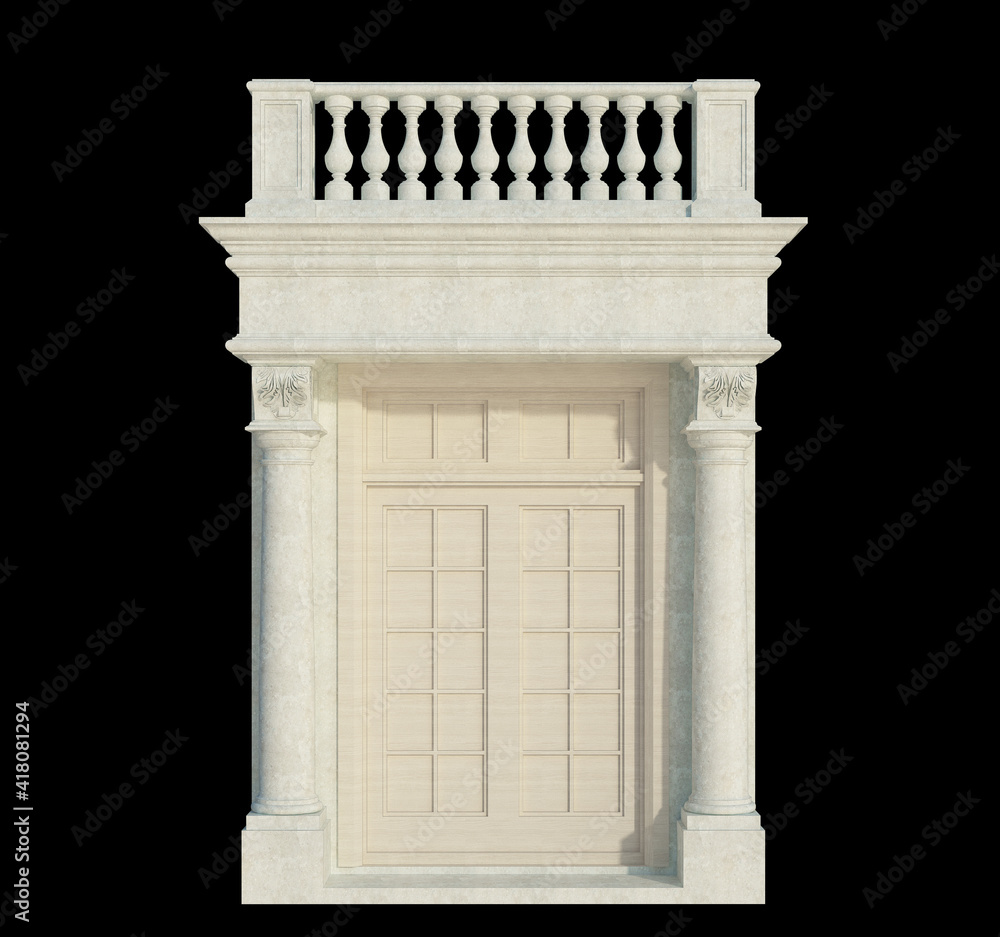 Fototapeta premium 3d Render Building Structure On Isolated