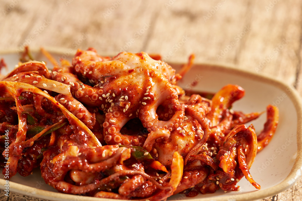 Stir-fried spicy vegetable octopus Stir-fried spicy vegetable octopus