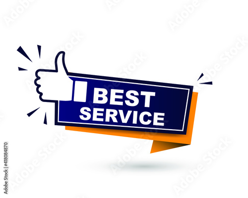 best service label. best service red banner sign. best service