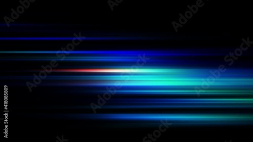 Speedy blue light video material. High Technology and futuristic looking abstract light speed velocity background. 4K 3D render seamless loop. Sci-Fi blue spectrum hyper speed warp loop animation.