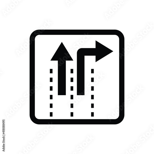 The road sign is black. Road traffic rules vector icons