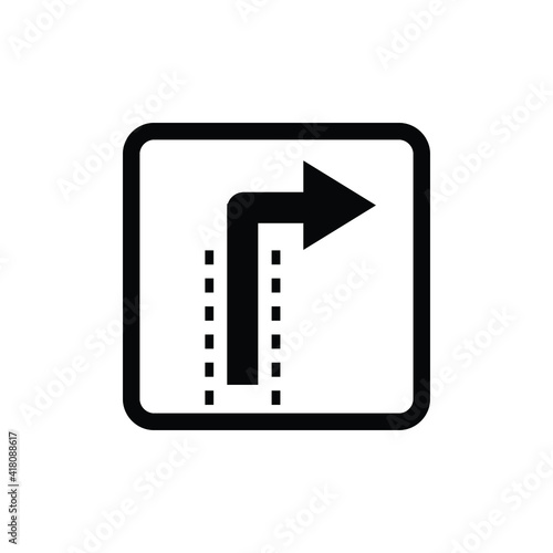 The road sign is black. Road traffic rules vector icons