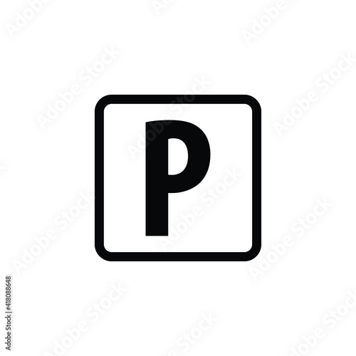 road traffic sign parking vector icon eps 10