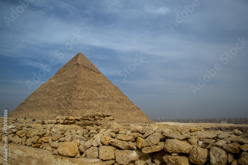 Cairo  Egypt - 09 Feb 2021. Great pyramids of ancient Egypt in Giza  Cairo