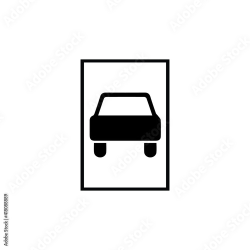 Road traffic sign car vector icon eps 10