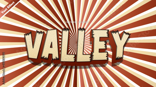 valley text effect design vector