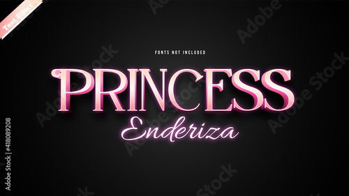 princess enderiza text effect design vector