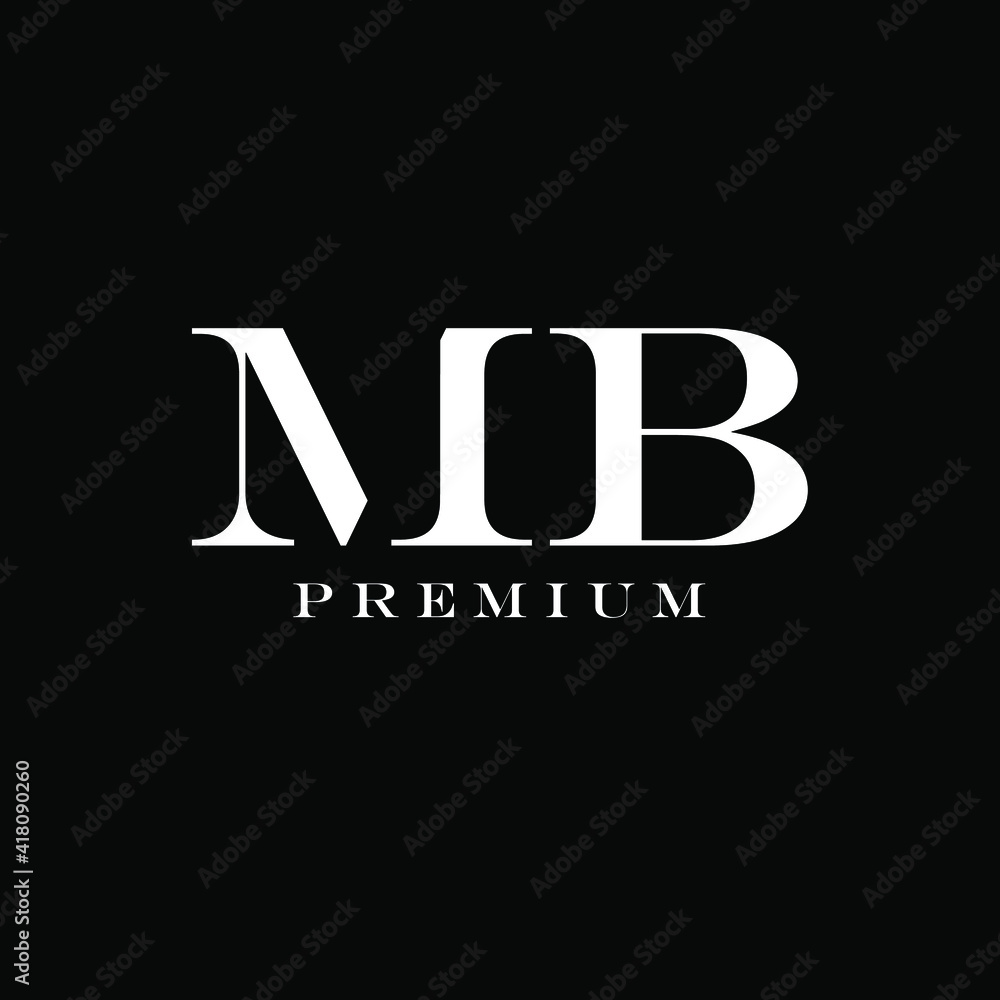 the letters MB. vector logo monogram alphabet minimalist design the letters MB. vector logo monogram alphabet minimalist design