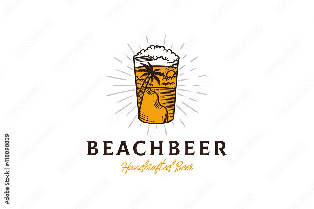Fresh Beer Summer Logo Template Fresh Beer Summer Logo Template