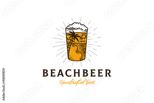 Fresh Beer Summer Logo Template