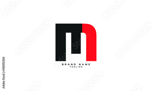 MR, RM, Abstract initial monogram letter alphabet logo design