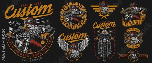 Canvas Print Custom motorcycle vintage designs composition