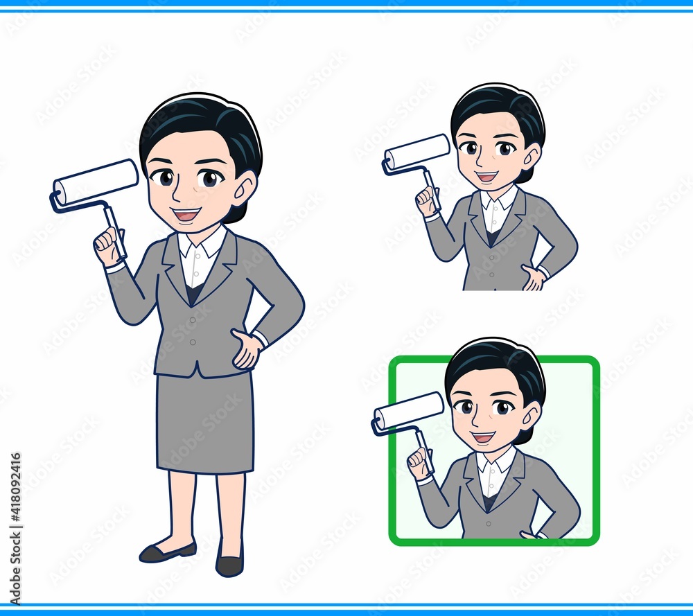 スーツを着た年配の女性