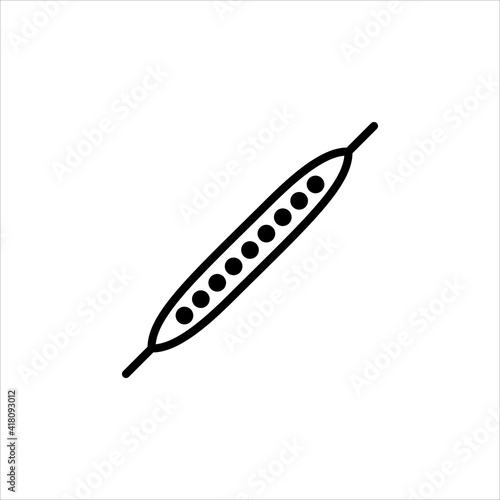 Colza, rapeseed, canola eco diesel. Vector sign in a simple style isolated on a white background. 64x64 pixel.